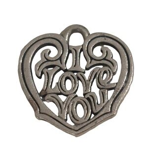James Avery vintage “ I Love You” bracelet or necklace charm sterling silver